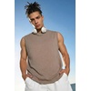 image:imageCOOFANDY Mens Sleeveless Shirts Cotton Workout Tank Tops Muscle Tee Shirt  Acid Wash Fabric Lightweight and Soft Cut Off Shirt Casual Summer Faishon Tank Relaxed and Oversized Fit Sleeveless TopKhaki
