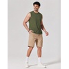 image:imageCOOFANDY Mens Sleeveless Shirts Cotton Workout Tank Tops Muscle Tee Shirt  Acid Wash Fabric Lightweight and Soft Cut Off Shirt Casual Summer Faishon Tank Relaxed and Oversized Fit Sleeveless TopArmy Green