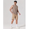 image:imageCOOFANDY Mens Sleeveless Shirts Cotton Workout Tank Tops Muscle Tee Shirt  Acid Wash Fabric Lightweight and Soft Cut Off Shirt Casual Summer Faishon Tank Relaxed and Oversized Fit Sleeveless TopKhaki