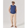 image:imageCOOFANDY Mens Sleeveless Shirts Cotton Workout Tank Tops Muscle Tee Shirt  Acid Wash Fabric Lightweight and Soft Cut Off Shirt Casual Summer Faishon Tank Relaxed and Oversized Fit Sleeveless TopNavy Blue