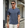 image:imageCOOFANDY Mens T Shirts Short Sleeve Soft Crew Neck Casual Basic Tee Shirts  Lightweight breathable fabric basic crewneck design easy to layer or match great for daily wear gifts amp vacationW BlackNavy Blue 2 Pack