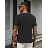 image:imageCOOFANDY Mens T Shirts Short Sleeve Soft Crew Neck Casual Basic Tee Shirts  Lightweight breathable fabric basic crewneck design easy to layer or match great for daily wear gifts amp vacationW BlackBlack 2 Pack