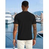 image:imageCOOFANDY Mens Textured Knit Polo Shirts Zipper Polo Shirts Short Sleeve Casual Lightweight Golf ShirtBlack