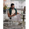 image:imageCOOFANDY Mens Textured Knit Polo Shirts Zipper Polo Shirts Short Sleeve Casual Lightweight Golf ShirtKhaki