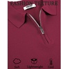 image:imageCOOFANDY Mens Textured Knit Polo Shirts Zipper Polo Shirts Short Sleeve Casual Lightweight Golf ShirtWine Red