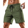 image:imageCOOFANDY Mens 7 Athletic Shorts Quick Dry Elastic Waist Gym Workout Shorts  Moisture Wicking Breathable 4Way Stretch Fabric Active Running Training Basketball Fitness Casual Daily WearArmy Green