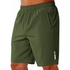 image:imageCOOFANDY Mens Athletic Running Shorts 7 9 Quick Dry Cool Mesh Gym Shorts  2 Zippered Pockets Lightweight Breathability Elastic Waistband Basketball ReadyArmy Green