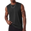 image:imageCOOFANDY Mens Sleeveless Shirts Cotton Workout Tank Tops Muscle Tee Shirt  Acid Wash Fabric Lightweight and Soft Cut Off Shirt Casual Summer Faishon Tank Relaxed and Oversized Fit Sleeveless TopBlack