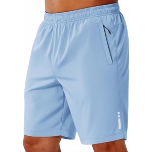 image:imageCOOFANDY Mens Athletic Running Shorts 7 9 Quick Dry Cool Mesh Gym Shorts  2 Zippered Pockets Lightweight Breathability Elastic Waistband Basketball ReadyLight Blue