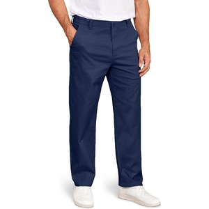 image:imageCOOFANDY Mens Casual Chinos Pants Classic Stretch Relaxed Fit Khaki Pants  Cotton Twill Fabric Straight Fit Flat Front Dress Pants Lightweight Stretch Classic Fit Slacks for Casual Work GolfNavy Blue