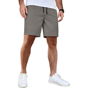 image:imageCOOFANDY Mens Casual Shorts Cotton Elastic Waist Drawstring Summer Shorts  Stretch Waist Lightweight Soft Breathable Classic fit Vacation Beach ShortsDark Grey