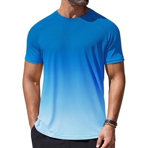 image:imageCOOFANDY Mens Swim Shirt UPF 50 Rash Guard Beach Tshirt Workout Quick Dry T Shirts for Running Surfing and HikingBlue Gradient