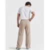 image:imageCOOFANDY Baggy Sweatpants Men Wide Leg Cotton Joggers for Men with Pockets  2 in 1 Design Ankle Drawcord Cotton Blend Wide Leg 3 Deep Pockets Drawstring Waist Y2K Loungewear Gym WorkoutKhaki