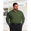image:imageCOOFANDY Big and Tall Dress Shirts for Men Long Sleeve Wrinkle Free Button Down Shirt Stretch Business ShirtArmy Green