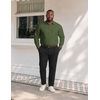 image:imageCOOFANDY Big and Tall Dress Shirts for Men Long Sleeve Wrinkle Free Button Down Shirt Stretch Business ShirtArmy Green