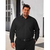 image:imageCOOFANDY Big and Tall Dress Shirts for Men Long Sleeve Wrinkle Free Button Down Shirt Stretch Business ShirtBlack