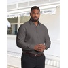 image:imageCOOFANDY Big and Tall Dress Shirts for Men Long Sleeve Wrinkle Free Button Down Shirt Stretch Business ShirtDark Grey