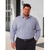 image:imageCOOFANDY Big and Tall Dress Shirts for Men Long Sleeve Wrinkle Free Button Down Shirt Stretch Business ShirtGrey White Plaid
