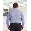 image:imageCOOFANDY Big and Tall Dress Shirts for Men Long Sleeve Wrinkle Free Button Down Shirt Stretch Business ShirtGrey White Plaid