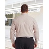 image:imageCOOFANDY Big and Tall Dress Shirts for Men Long Sleeve Wrinkle Free Button Down Shirt Stretch Business ShirtKhaki Plaid