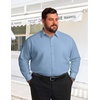 image:imageCOOFANDY Big and Tall Dress Shirts for Men Long Sleeve Wrinkle Free Button Down Shirt Stretch Business ShirtLight Blue