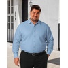 image:imageCOOFANDY Big and Tall Dress Shirts for Men Long Sleeve Wrinkle Free Button Down Shirt Stretch Business ShirtLight Blue