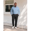 image:imageCOOFANDY Big and Tall Dress Shirts for Men Long Sleeve Wrinkle Free Button Down Shirt Stretch Business ShirtLight Blue