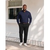 image:imageCOOFANDY Big and Tall Dress Shirts for Men Long Sleeve Wrinkle Free Button Down Shirt Stretch Business ShirtNavy Blue