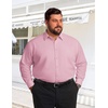image:imageCOOFANDY Big and Tall Dress Shirts for Men Long Sleeve Wrinkle Free Button Down Shirt Stretch Business ShirtPink