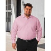 image:imageCOOFANDY Big and Tall Dress Shirts for Men Long Sleeve Wrinkle Free Button Down Shirt Stretch Business ShirtPink