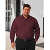 image:imageCOOFANDY Big and Tall Dress Shirts for Men Long Sleeve Wrinkle Free Button Down Shirt Stretch Business ShirtWine Red
