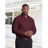 image:imageCOOFANDY Big and Tall Dress Shirts for Men Long Sleeve Wrinkle Free Button Down Shirt Stretch Business ShirtWine Red