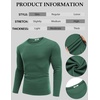image:imageCOOFANDY Crewneck Sweaters for Men Slim Fit Long Sleeve Pullover Tops  Stretch Ribbed Knit Soft Touch Fabric High Elasticity Thermal Long Sleeve Tee ShirtsGreen