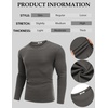image:imageCOOFANDY Crewneck Sweaters for Men Slim Fit Long Sleeve Pullover Tops  Stretch Ribbed Knit Soft Touch Fabric High Elasticity Thermal Long Sleeve Tee ShirtsDark Grey