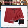 image:imageCOOFANDY Men Swim Trunk with Compression Liner 2 in 1 Swimwear Bathing Suit Quick Dry Board ShortZ Wine Red