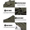 image:imageCOOFANDY Mens 2 Pieces Outfits Quarter Zip Polo Shirt and Shorts Set Casual Summer TracksuitArmy Green