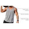 image:imageCOOFANDY Mens 3 Pack Tank Tops Gym Workout YBack Sleeveless Muscle Shirts  Bodybuilding Loose Y Back Tank Top Quicky Dry Oversized String Sleeveless Shirtsfor FitnessCasualRunningWeight Lifting01blackWhiteGray