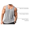 image:imageCOOFANDY Mens 3 Pack Tank Tops Gym Workout YBack Sleeveless Muscle Shirts  Bodybuilding Loose Y Back Tank Top Quicky Dry Oversized String Sleeveless Shirtsfor FitnessCasualRunningWeight LiftingBlackGreenMedium Grey