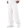 image:imageCOOFANDY Mens Baggy Sweatpants Wide Leg Cotton Fleece Open Bottom Sweatpant  Oversized Elastic Waist Loose Fit Casual Fall Winter Warm Wear Lounge Joggers with Pockets Street StyleWhite