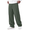 image:imageCOOFANDY Mens Baggy Sweatpants Wide Leg Cotton Fleece Open Bottom Sweatpant  Oversized Elastic Waist Loose Fit Casual Fall Winter Warm Wear Lounge Joggers with Pockets Street StyleDark Green