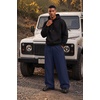 image:imageCOOFANDY Mens Baggy Sweatpants Wide Leg Cotton Fleece Open Bottom Sweatpant  Oversized Elastic Waist Loose Fit Casual Fall Winter Warm Wear Lounge Joggers with Pockets Street StyleNavy Blue