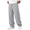 image:imageCOOFANDY Mens Baggy Sweatpants Wide Leg Cotton Fleece Open Bottom Sweatpant  Oversized Elastic Waist Loose Fit Casual Fall Winter Warm Wear Lounge Joggers with Pockets Street StyleHeather Grey