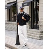 image:imageCOOFANDY Mens Baggy Sweatpants Wide Leg Cotton Fleece Open Bottom Sweatpant  Oversized Elastic Waist Loose Fit Casual Fall Winter Warm Wear Lounge Joggers with Pockets Street StyleWhite