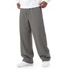 image:imageCOOFANDY Mens Baggy Sweatpants Wide Leg Cotton Fleece Open Bottom Sweatpant  Oversized Elastic Waist Loose Fit Casual Fall Winter Warm Wear Lounge Joggers with Pockets Street StyleDark Grey