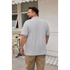 image:imageCOOFANDY Mens Big and Tall Polo Shirt Short Sleeve Cotton Pique Golf Shirt  Collared Polo 2 Button Shirt Breathable Oversized Casual Work Office Outdoor Shirt for MenLight Grey