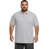 image:imageCOOFANDY Mens Big and Tall Polo Shirt Short Sleeve Cotton Pique Golf Shirt  Collared Polo 2 Button Shirt Breathable Oversized Casual Work Office Outdoor Shirt for MenLight Grey