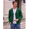 image:imageCOOFANDY Mens Cardigan Sweater Long Sleeve Lightweight V Neck Knit Cardigan  Button Down Knitted Light Weight Ribbed Hem Stretch Soft Classic Fit Casual Dress Business Men CardigansGreen