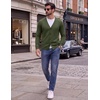 image:imageCOOFANDY Mens Cardigan Sweater Long Sleeve Lightweight V Neck Knit Cardigan  Button Down Knitted Light Weight Ribbed Hem Stretch Soft Classic Fit Casual Dress Business Men CardigansArmy Green