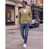 image:imageCOOFANDY Mens Cardigan Sweater Long Sleeve Lightweight V Neck Knit Cardigan  Button Down Knitted Light Weight Ribbed Hem Stretch Soft Classic Fit Casual Dress Business Men CardigansKhaki