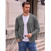 image:imageCOOFANDY Mens Cardigan Sweater Long Sleeve Lightweight V Neck Knit Cardigan  Button Down Knitted Light Weight Ribbed Hem Stretch Soft Classic Fit Casual Dress Business Men CardigansDark Grey